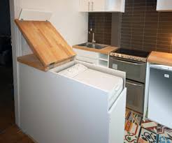 Do you wonder how to hide a washing machine and a dryer without spoiling your interior? Washing Machine Hidden Under A Kitchen Counter Designs Ideas On Dornob