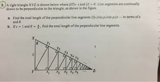 Notice how a right triangle was formed with \(\overline { ef }\) as the hypotenuse. 3 A Right Triangle Xyz Is Shown Below Where Xm Z Chegg Com