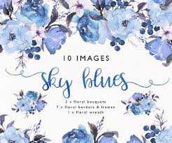 Watercolor Floral Frame Bouquet Border Header Wreath Set Clip Art Wedding Invitation Boho Blue Flower Collection Individual Png Bluebird Floral Watercolor Etsy Watercolor Watercolor Flowers