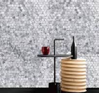 Sanipro OEM ODM Decorative Design Square Long Strip Stainless Steel Metal  Mosaic Modern Bathroom Kitchen Wall Tiles