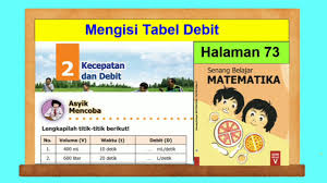 Asyik Mencoba Hal 73 Senang Belajar Matematika Kelas 5 Mengisi Tabel Debit Bab 2 Youtube
