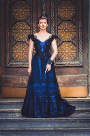 Black And Blue Wedding Dress Penny Dreadful 1890s Gown Victorian Black And Blue Dress Etsy In 2020 Black And Blue Dress Dark Blue Dress Blue Dresses