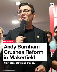 Andy Burnham has won a huge victory for Labour in the Makerfield  byelection, opening up the path for him to challenge Keir Starmer for the  party leadership and to become the UK's