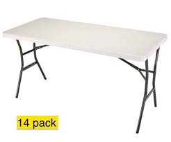 Lifetime Tables 4534 White 5 Ft Fold In Half Folding Tables 14 Pack Lifetime Tables Folding Table Table