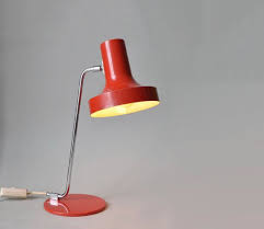 Vintage Red German Desk Lamp Gooseneck Lamp Hustadt Classic 70s Style Orange Lamp Stand Mid Century Modern Table Lamp Bedside Lamp Metal Desk Lamp Metal Desk Lamps Bedside Lamps Metal
