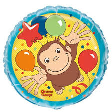 Palloncino Curioso Come George Party Time 45 Cm 1 Pezzo Compleanno Con Palloncini Palloncini Decorazioni Con Palloncini
