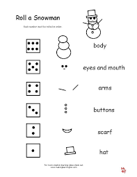 Printable Dice Game Snowman Dice Game Just For Kids Snowman Games Printable Snowman Kindergarten Crafts