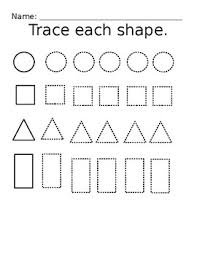 shape tracing by notaproblem teachers pay teachers