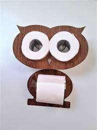 Funny Toilet Paper Rolls Holder Owl Set For 3 Toilet Rolls Etsy Toilettenpapierhalterung Basteln Fruhling Holz Toilettenpapierhalter