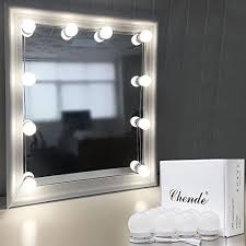 Chende Hollywood Style Led Vanity Mirror Lights Kit With Dimmable Light Bulbs Lighting Fixture Strip For Makeup Vanity Table Set In Dressing Room Mirror Not Include