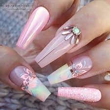 Jet Set Beauty Gmbh On Instagram Love This Combo For Great Online Trainings Follo Stylish Nails Designs Nails Design With Rhinestones Pretty Acrylic Nails