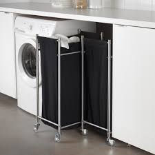 Grundtal Sac A Linge Sur Roulettes Acier Inoxydable Noir Ikea En 2020 Rangement Buanderie Panier A Linge Design Buanderie