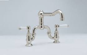 double lever kitchen bridge faucet