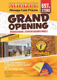 Home improvement in johor bahru. 697th Store Opening At Angsana Johor Bahru Mall Mr Diy Always Low Prices