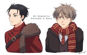 Mirugi Chan On Instagram Au Hogwarts Daisuke Is Studies In Durmstrang Haru Studies In Hogwarts Gryffindor They Met In T Haru Anime Crossover Crossovers