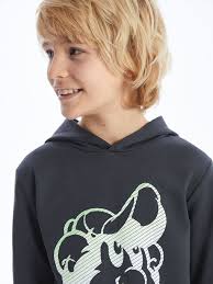 Nostalgic Monkey Printed Boy Sweatshirt -W3HH36Z4-R34 - LC Waikiki