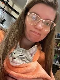 I have another baby needing a home. She is super scared of people but she  isn't aggressive she doesn't hiss or swat or bite. She uses the litter box  and eats dry