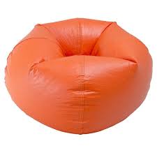 Orange Vinyl Bean Bag I Will Bravely Admit To Having An Orange Beanbag Chair Like This