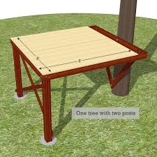 8 X 8 Free Standing Platform For Treehouses Etsy In 2020 Tree House Diy Tree House Designs Tree House Kids