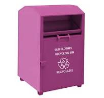Galvanized Steel Used Clothes Recycling Bin with Lock