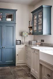 Blue And Gray Country Kitchen Country Kitchen Colors Country Kitchen Farmhouse Style Kitchen