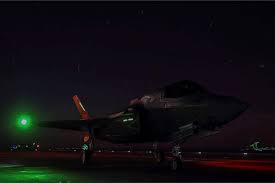 F 35 Lightning Fighter Jets Have Conducted Their First Night Flying Trials Off The United Kingdoms Largest Warship Hms Q Lightning Fighter Fighter Jets Warship