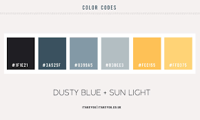 Most of them use by the talented designer. Dusty Blue And Yellow Color Palette Blue And Yellow Color Combinations