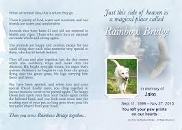 In Memory Of Our Wonderful Dog Jake The Inspiration For Www Justovertherainbowbridge Com Personalized Rainbow Bridge Rainbow Bridge Rainbow Bridge Poem Poems