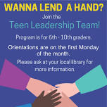 Bunn Teen Leadership Team Orientation