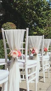 5pcs Pack Of Chiffon Chair Sashes Ties White White Wedding Decorations Wedding Chair Decorations Wedding Ceremony Chairs
