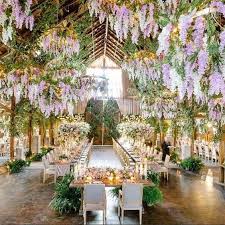 Many varieties are suitable for use in bouquets or arrangements to bring festivity to a special occasion. Over The Top Wedding Flower Http Itgirlweddings Com 17 Incredible Hanging Wedding Flower Ideas Wisteria Wedding Wedding Flower Guide Enchanted Wedding