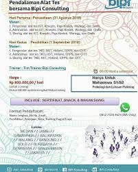 Mohon dikirimkan daftar harga terbaru alat psikotes, untuk melengkapi alat tes yang sudah kami miliki. Facebook