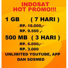 Paket internet smartfren unlimited tersedia dalam paket harian dan bulanan dengan harga mulai dari rp 9 ribuan. Paket Internet Im3 500 Mb Unlimited Youtube Sosmed 3 Hari Indosat Ooredoo Shopee Indonesia