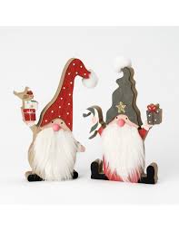 Bote salvavidas del buque escuela juan sebastian el cano. Pack 2 Figuras De Madera Gnomos Navidenos