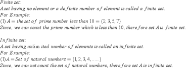 In set theory, an infinite set is a set that is not a finite set. Difference Between Finite And Infinite Set In Detail And Question Based On It Maths Sets 1007091 Meritnation Com