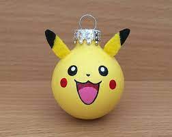 Pikachu Ornament Pokemon Funny Christmas Ornaments Diy Christmas Ornaments Diy Kids Christmas Ornaments