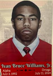 🕊️Final arrangements for:🕊️ Ivan Bruce Williams, Jr., 32 of Monroe.  Service will be 11:00 AM Saturday July 20, 2024 at Smith Funeral Home.  Visitation is 3:00 until 5:00 PM Friday July 19,