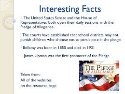 The original pledge of allegiance was written by francis bellamy. The Pledge Of Allegiance Ppt Download