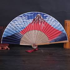 Japanese Folding Silk Hand Fan Mount Fuji Kanagawa Waves Pocket Fans Wedding Party Decoration Gifts Home Wall Decor Decorative Fans Aliexpress