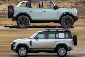 2021 Ford Bronco Vs 2020 Land Rover Defender Which Is Better Autotrader