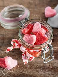 Kleine Zucker Herzen Rezept Lebensmittel Essen Einfacher Nachtisch Diamant Zucker