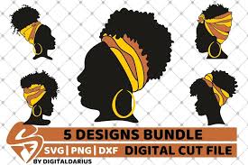 Included are 1 svg, 1 dxf, and 1 eps files that are ready for your cutting machine. 5x Black Woman Bundle Svg Afro Girl Svg Hair Band Svg 218277 Cut Files Design Bundles