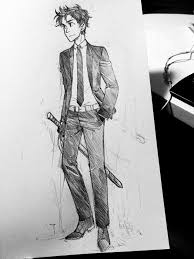Mormoc Percy In A Black Suit De Stress Doodle Percy Jackson Art Percy Jackson Fan Art Percy Jackson