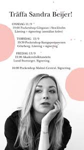 Jag läser mycket, både vanliga böcker och ljudböcker, men tycker det är skönt med. Natur Kultur Sa Klockren Att Romanfigurernas Kanslor Och Upplevelser Gar Rakt In I Hjartat Sa Sager Goteborgsposten Om Sandra Beijers Nya Bok Idag Imorgon Onsdag Ger Sig Sandra Beijer Ut