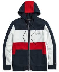 Tommy Hilfiger Adaptive Men S Cunningham Hoodie With Magnetic Zipper Blue M Tommy Hilfiger Outfit Tommy Hilfiger Sweatshirt Mens Sweatshirts