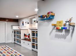 Decorating a playroom on a budget is possible with these ideas. Nj Country House Modern Farmhouse Playroom Craft Room Transitional Kids Newark By Curated Nest Houzz
