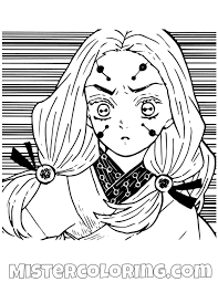According to the plot, the main character and his sister, who is now a demon herself, must find a way to heal her, as well as find a monster that attacked their family. Rui Older Sister Spider Demon Demon Slayer Coloring Pages For Kids Demon Slayer Coloring Pages Coloring Pages Older Sister Spider Demon