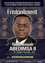 Konongo Traditional Council Chief Enrolment. Congratulations Nana.