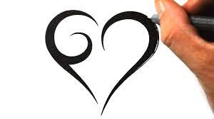 How To Draw A Simple Tribal Heart Tattoo Design 1 Tribal Heart Tattoos Tribal Heart Simple Heart Tattoos
