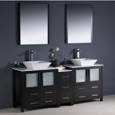 And they come in a variety of styles that match our. Torino 72 Modern Double Sink Bathroom Vanity W Side Cabinet And Vessel Sinks Set By Fresca Kitchensource Com